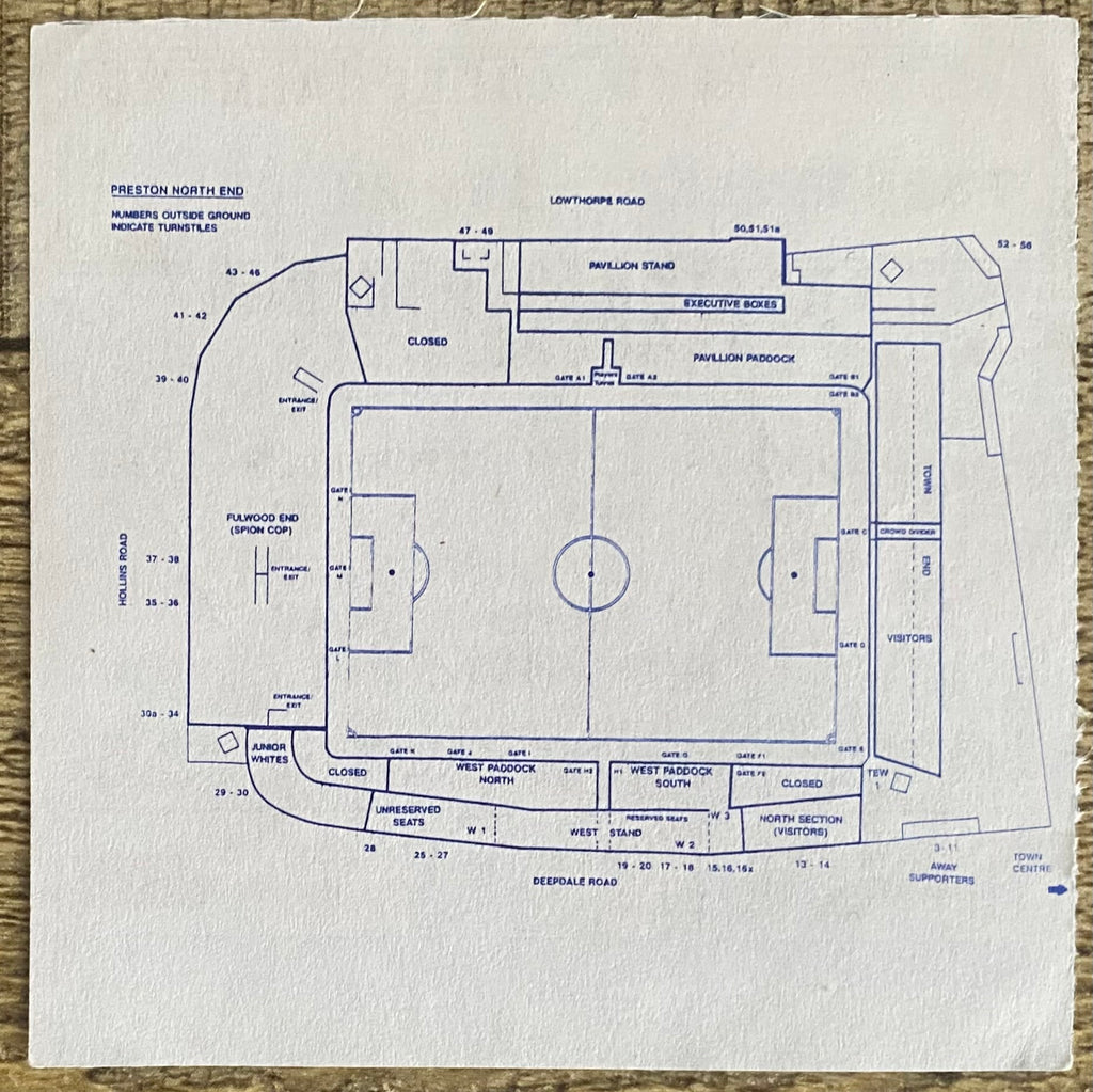 1992/93 ORIGINAL FA CUP 1ST ROUND REPLAY TICKET PRESTON NORTH END V BRADFORD CITY