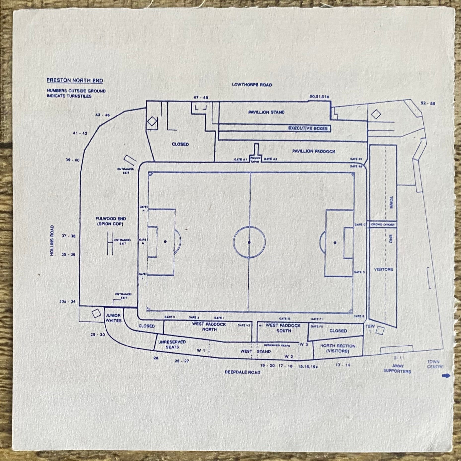 1992/93 ORIGINAL FA CUP 1ST ROUND REPLAY TICKET PRESTON NORTH END V BRADFORD CITY