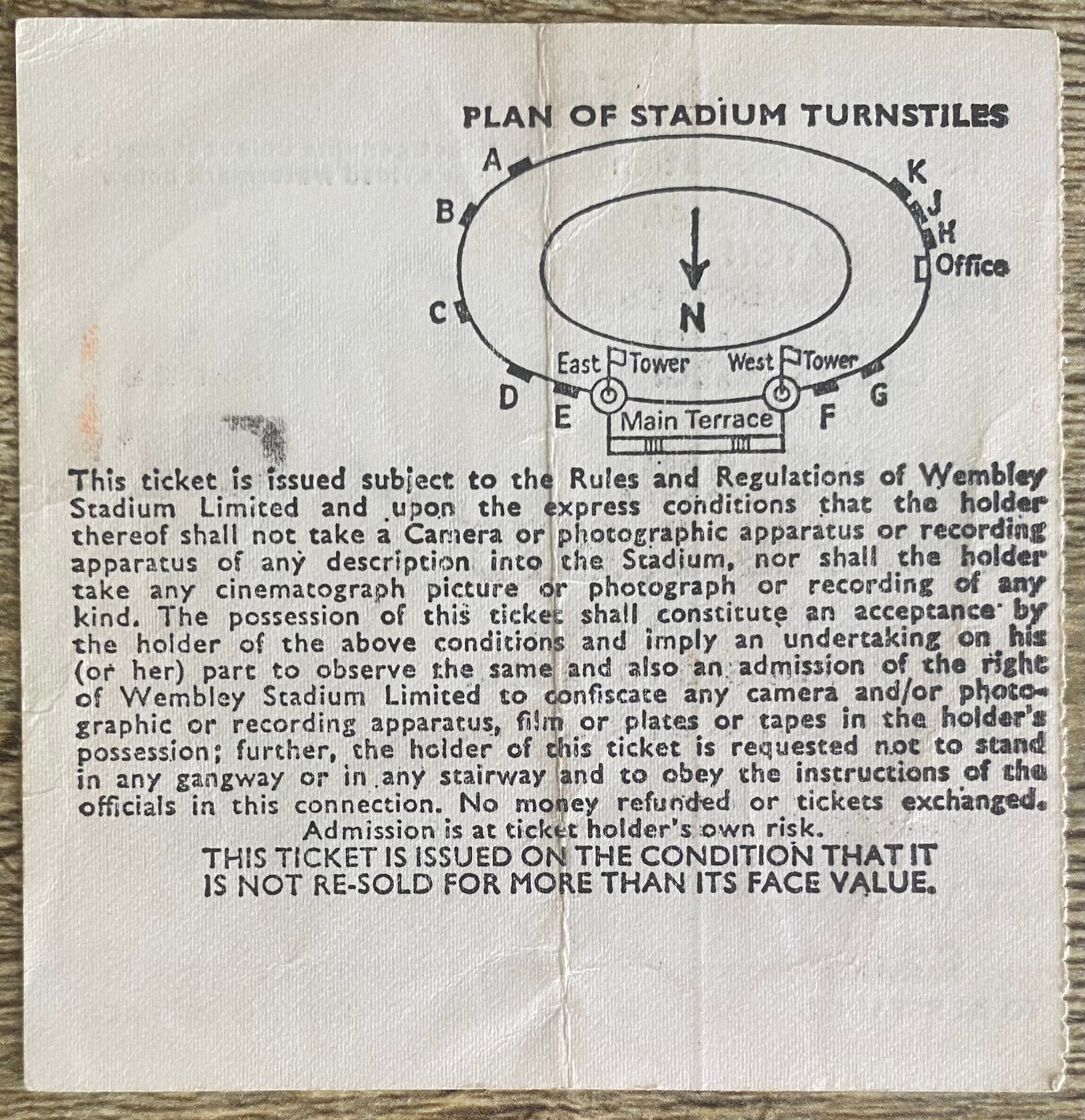 1979 ORIGINAL EUROPEAN CHAMPIONSHIPS QUALIFYING TICKET ENGLAND V NORTHERN IRELAND