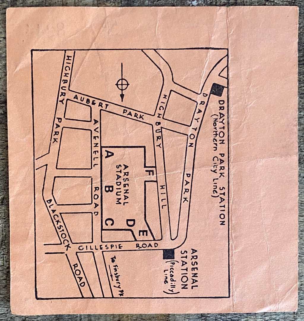 1977/78 ORIGINAL FOOTBALL LEAGUE CUP SEMI FINAL 2ND LEG TICKET ARSENAL V LIVERPOOL