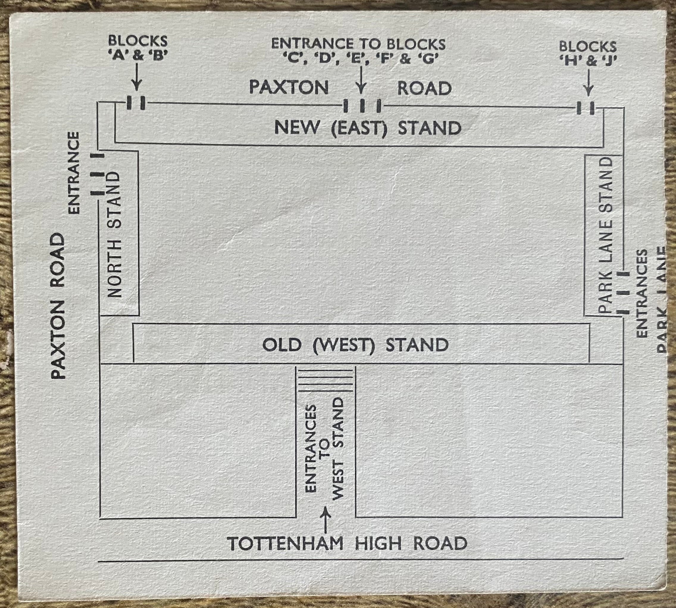1963/64 ORIGINAL DIVISION ONE TICKET TOTTENHAM HOTSPUR V BLACKBURN ROVERS