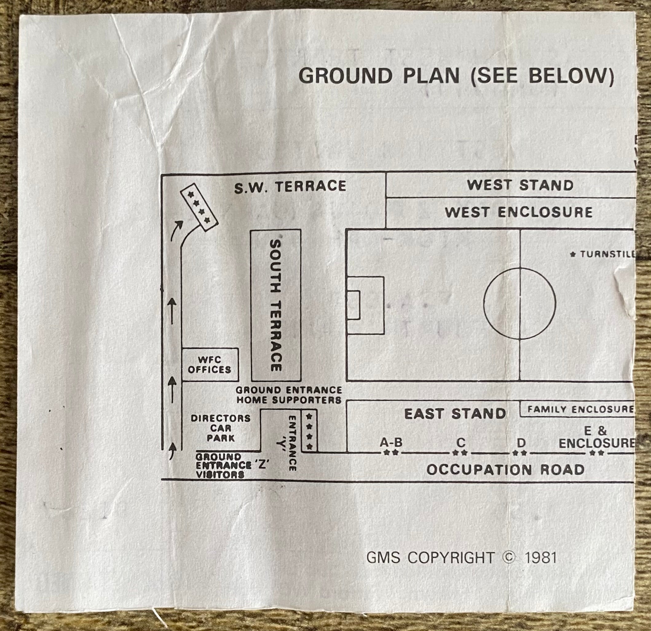 1981/82 ORIGINAL FA CUP 4TH ROUND TICKET WATFORD V WEST HAM UNITED