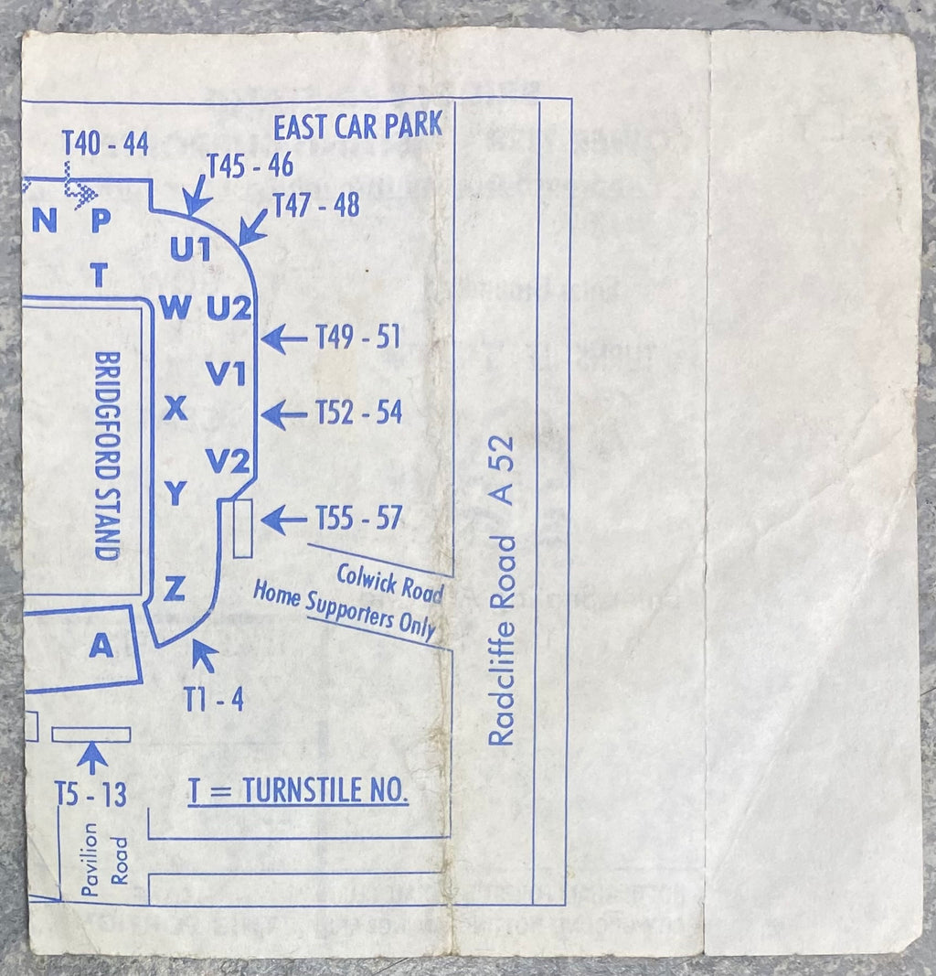 1992/93 ORIGINAL PREMIER LEAGUE TICKET NOTTINGHAM FOREST V EVERTON