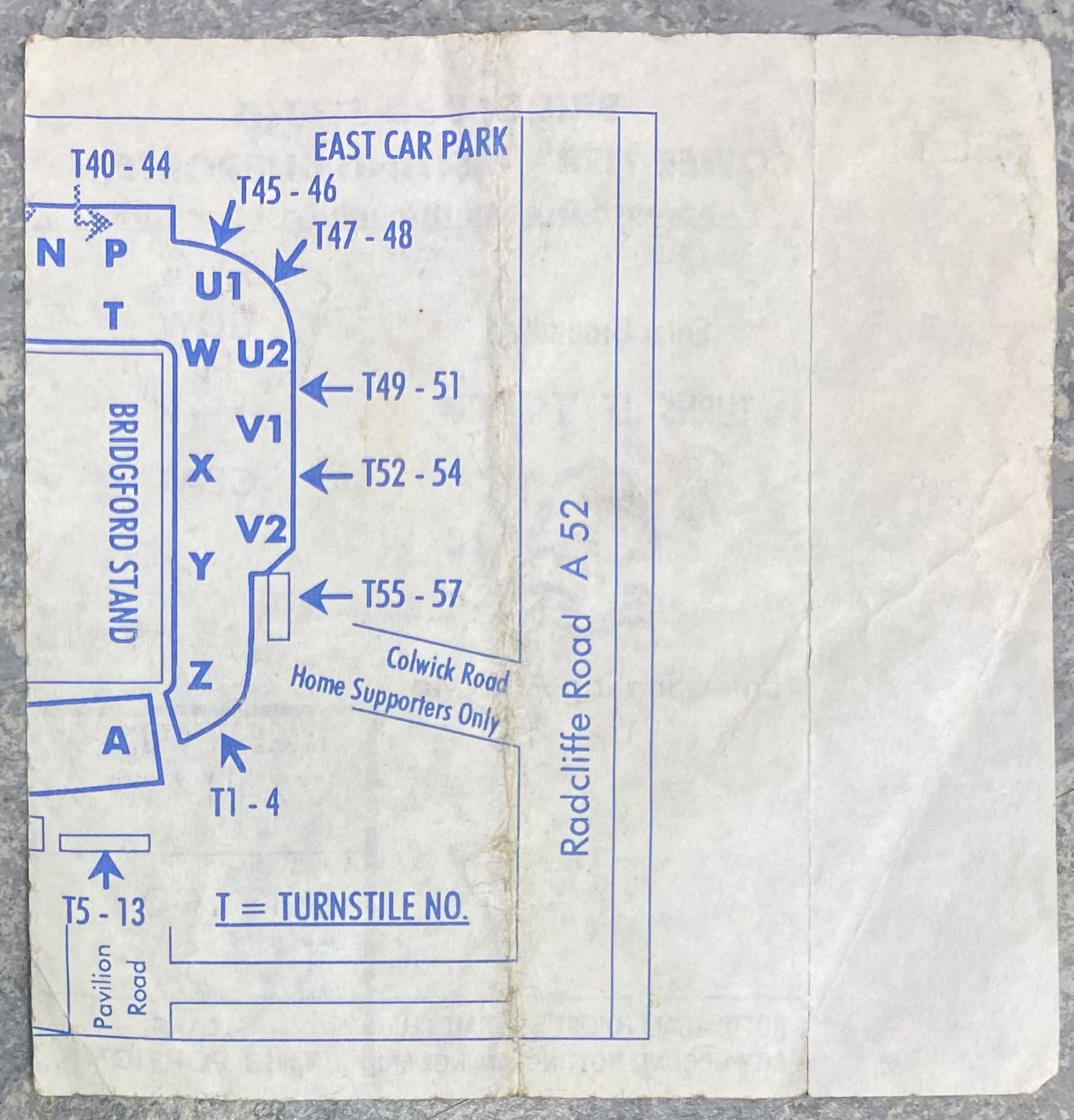 1992/93 ORIGINAL PREMIER LEAGUE TICKET NOTTINGHAM FOREST V EVERTON