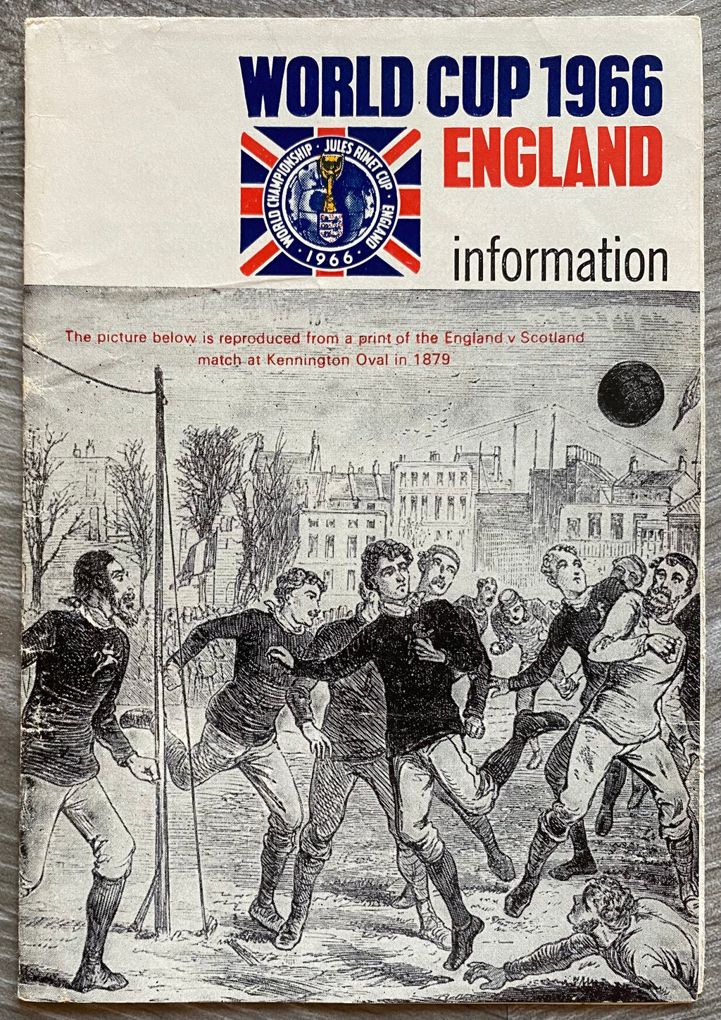 1966 WORLD CUP ORIGINAL OFFICIAL TICKET INFORMATION FOLD OUT BOOKLET (UPDATED VERSION)