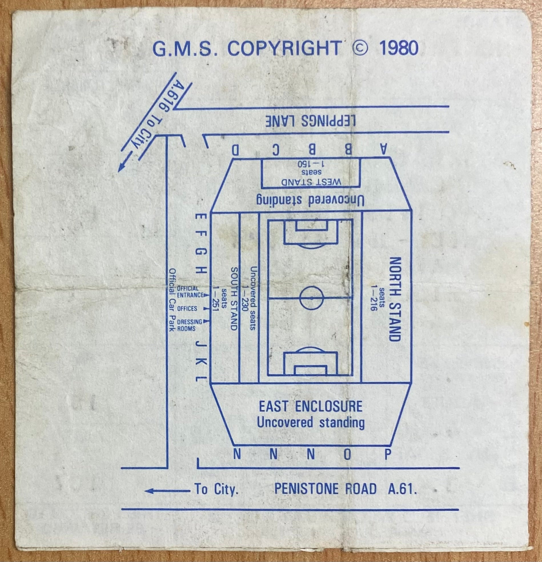 1983/84 ORIGINAL DIVISION 2 TICKET SHEFFIELD WEDNESDAY V PORTSMOUTH