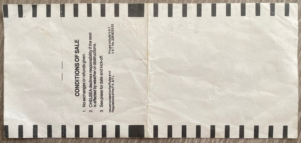 1987/88 ORIGINAL DIVISION ONE UNUSED TICKET CHELSEA V CHARLTON ATHLETIC