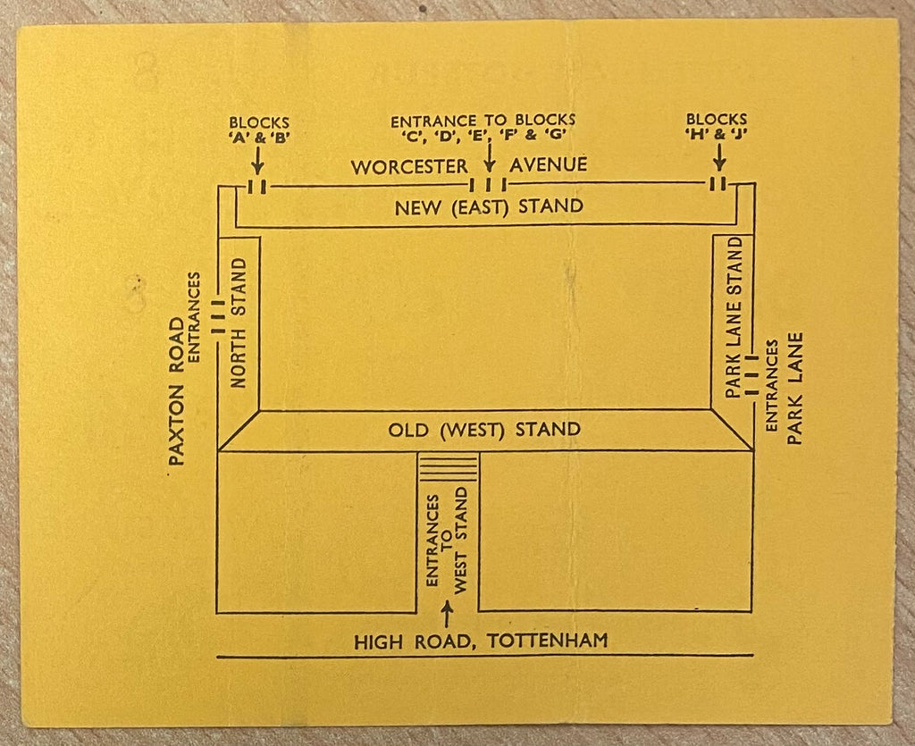 1975/76 ORIGINAL DIVISION ONE TICKET TOTTENHAM HOTSPUR V DERBY COUNTY