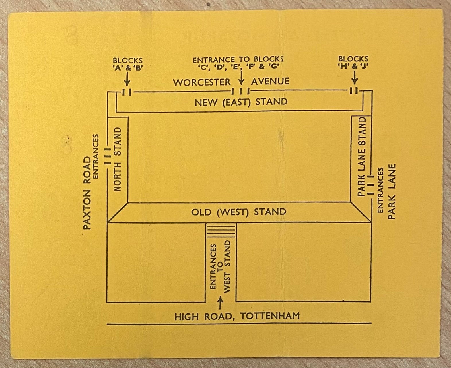 1975/76 ORIGINAL DIVISION ONE TICKET TOTTENHAM HOTSPUR V DERBY COUNTY