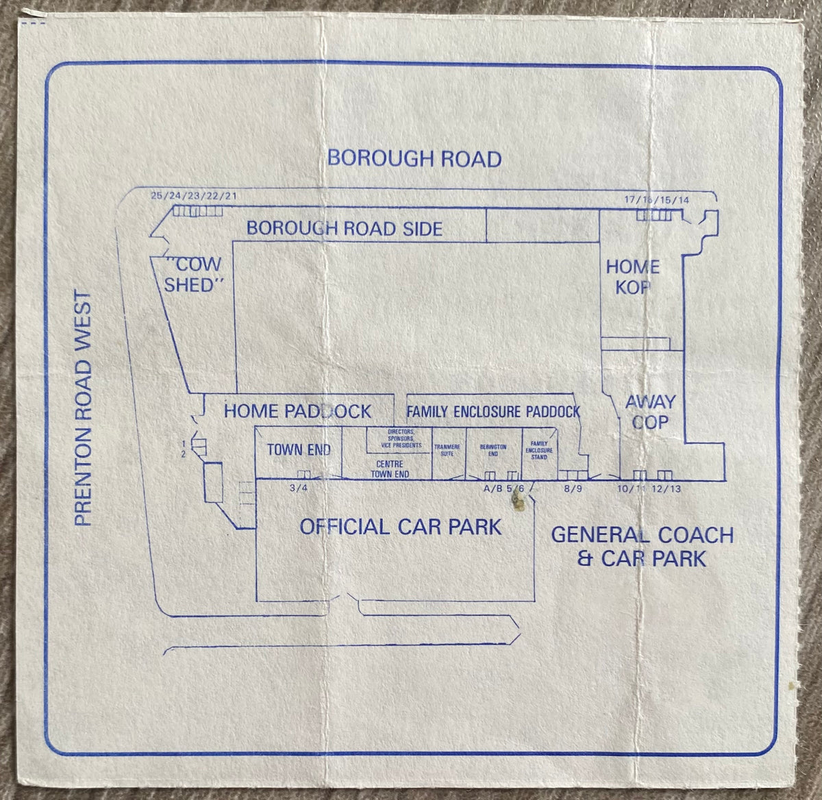 1989/90 ORIGINAL LITTLEWOODS CUP 4TH ROUND TICKET TRANMERE ROVERS V TOTTENHAM HOTSPUR