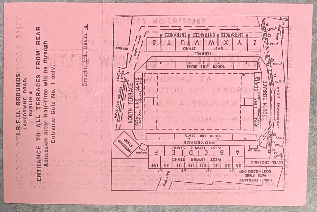 1970/71 ORIGINAL UNUSED EUROPEAN CUP 2ND ROUND 1ST LEG TICKET WATERFORD V GLASGOW CELTIC