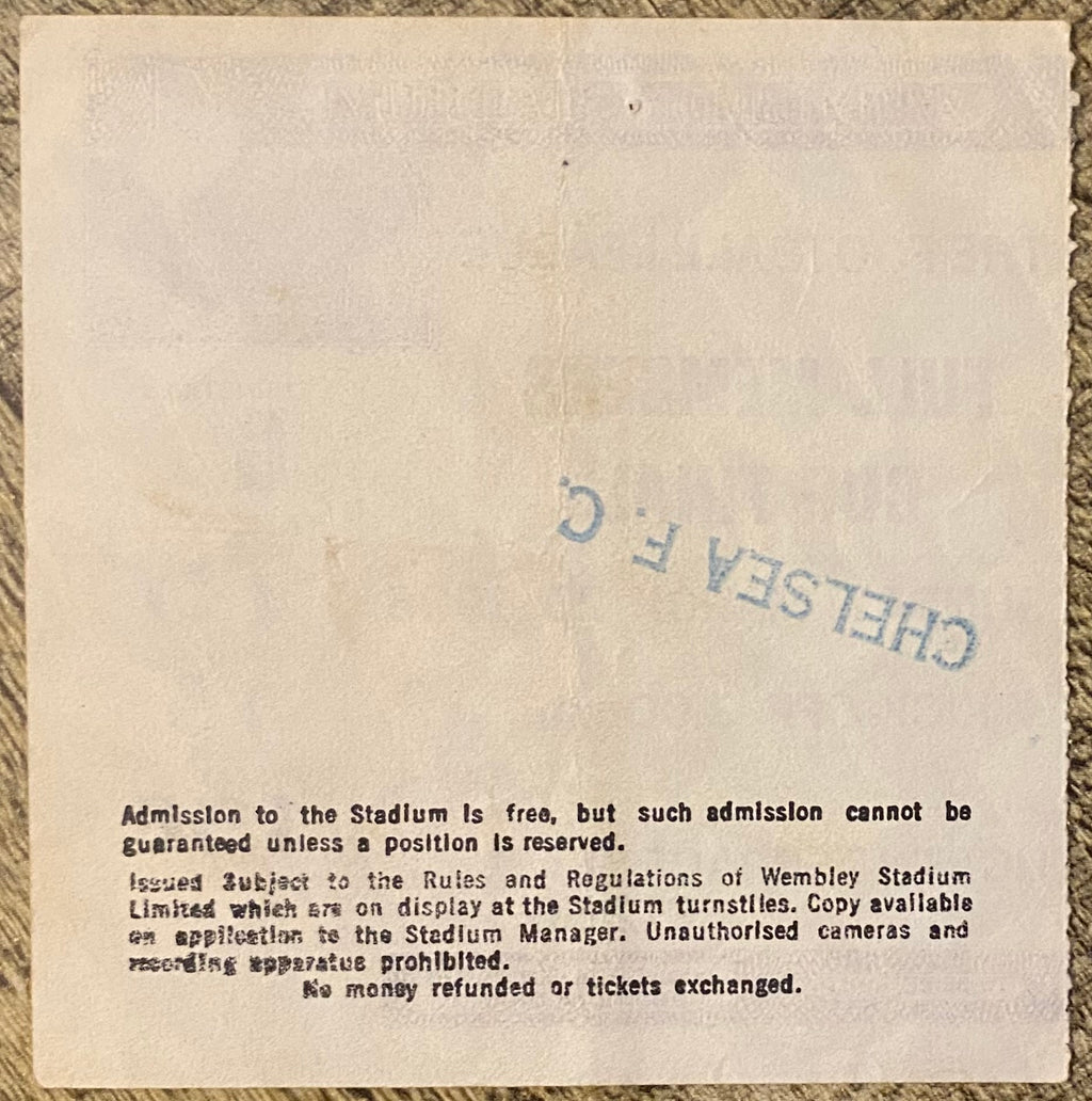 1986 ORIGINAL FULL MEMBERS CUP FINAL TICKET MANCHESTER CITY V CHELSEA