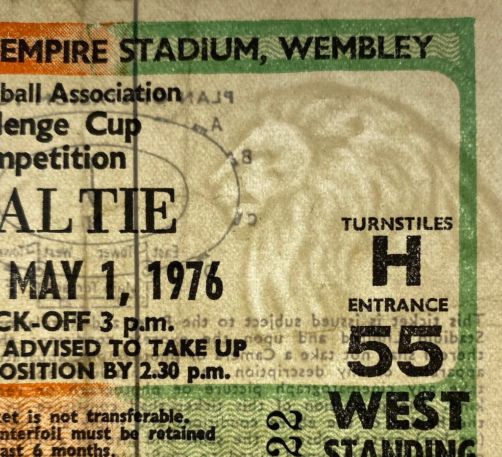 1976 ORIGINAL FA CUP FINAL TICKET SOUTHAMPTON V MANCHESTER UNITED