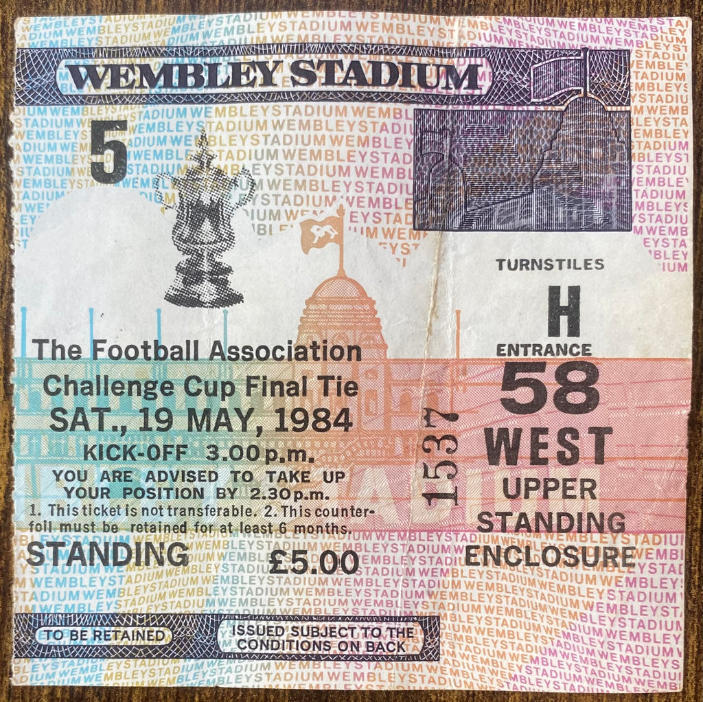 1984 ORIGINAL FA CUP FINAL TICKET EVERTON V WATFORD