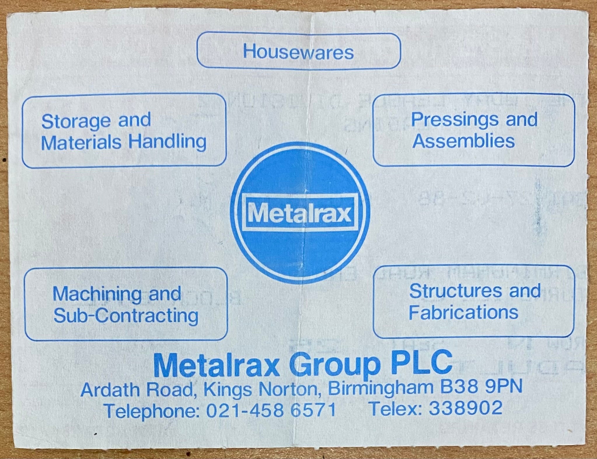 1987/88 ORIGINAL DIVISION 2 TICKET WEST BROMWICH ALBION V READING