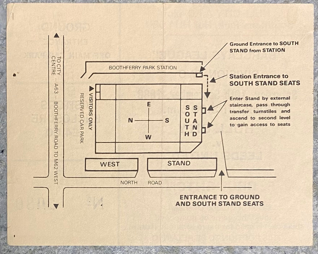 1989/90 ORIGINAL DIVISION TWO TICKET HULL CITY V LEEDS UNITED