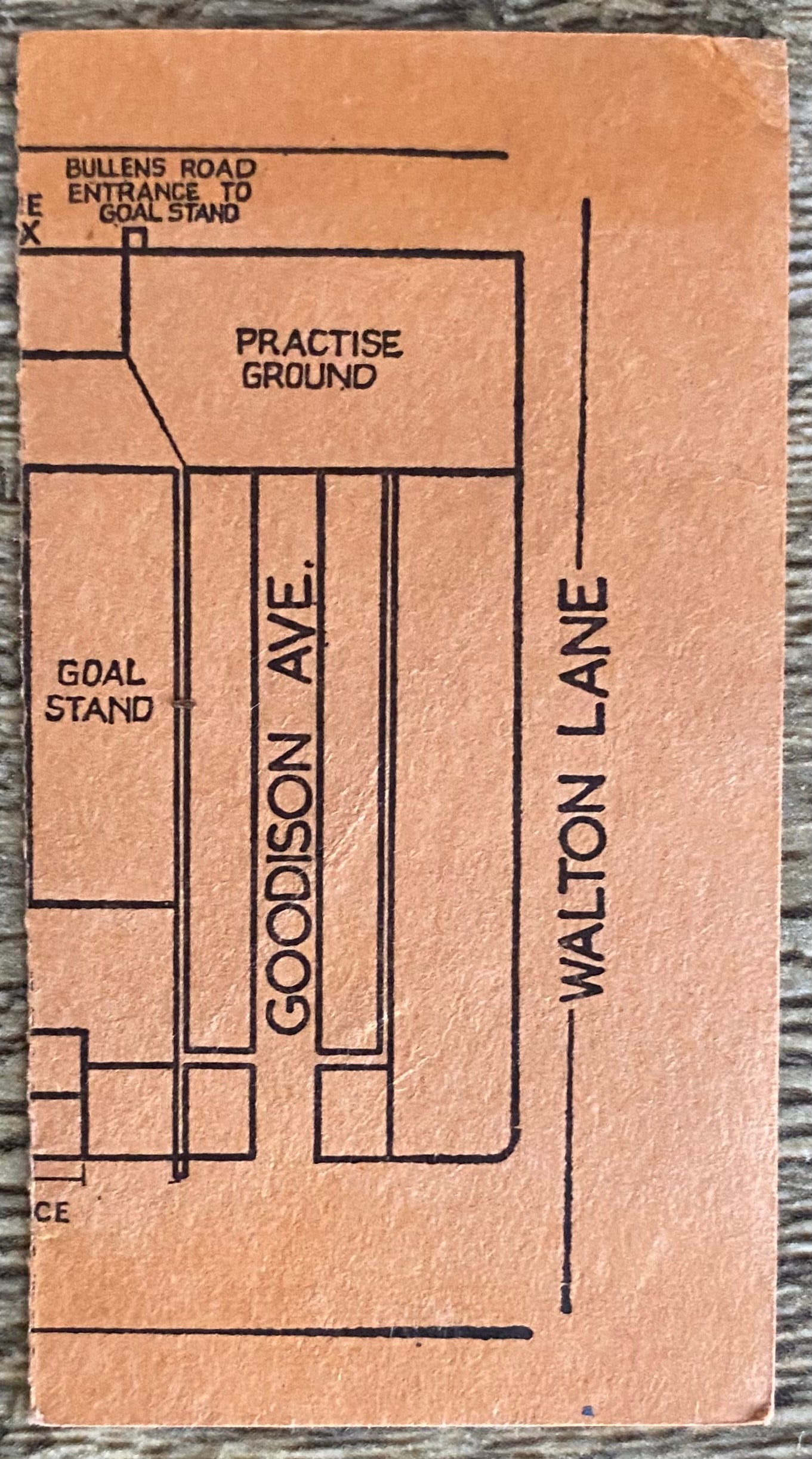 1968/69 ORIGINAL DIVISION ONE TICKET EVERTON V IPSWICH TOWN
