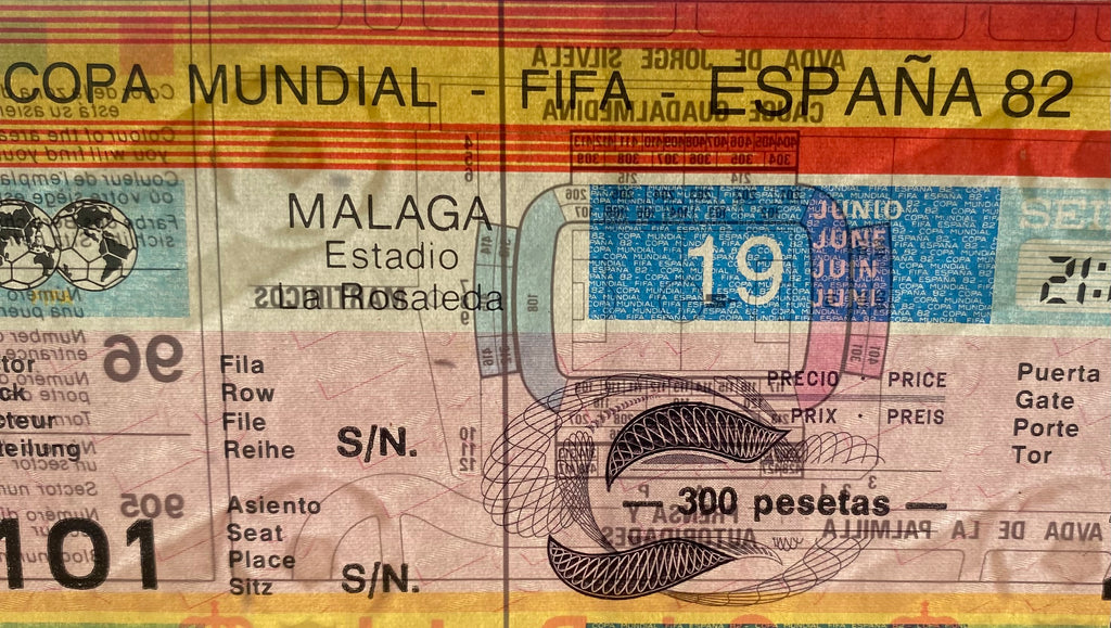 1982 ORIGINAL WORLD CUP 1ST ROUND TICKET SCOTLAND V NEW ZEALAND @ MALAGA