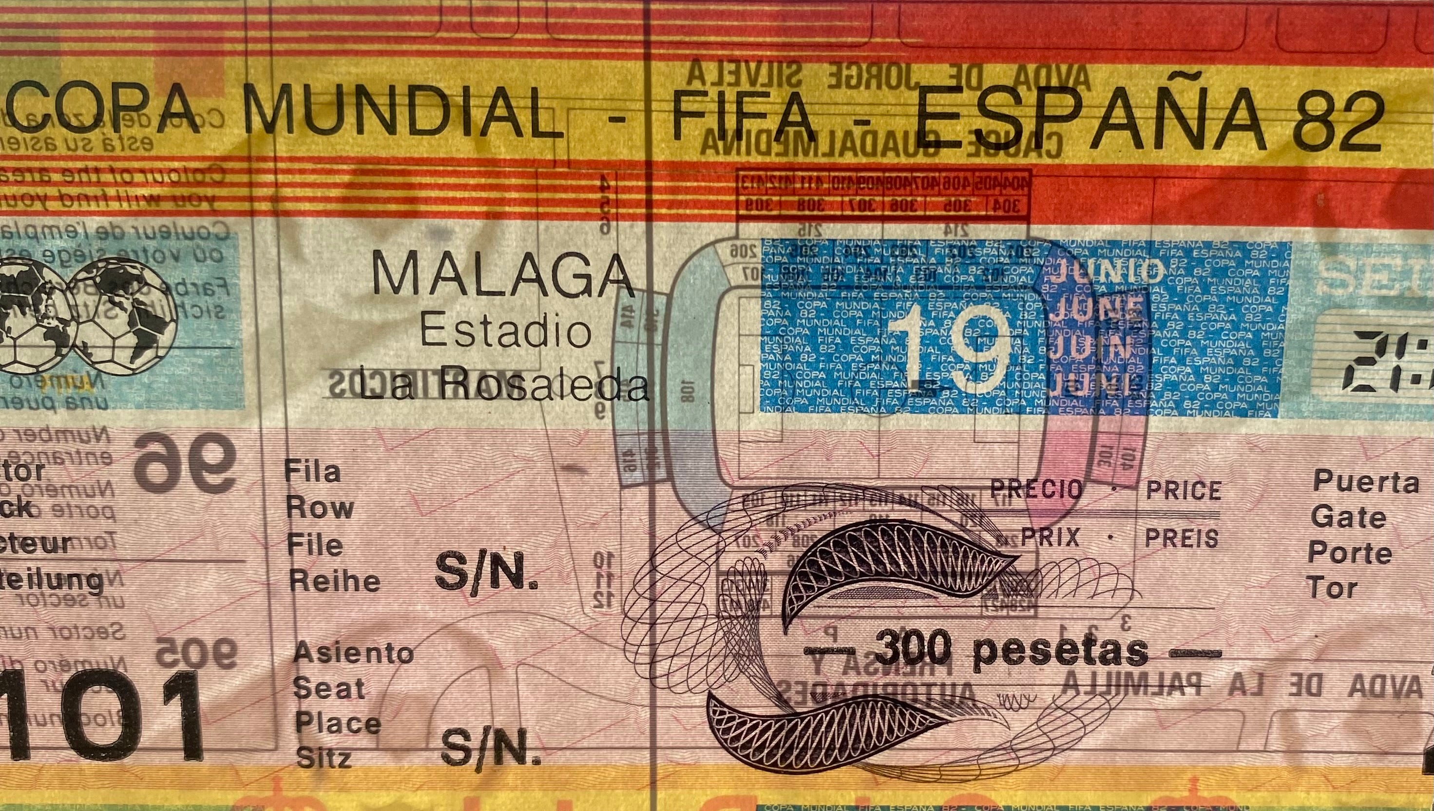 1982 ORIGINAL WORLD CUP 1ST ROUND TICKET SCOTLAND V NEW ZEALAND @ MALAGA