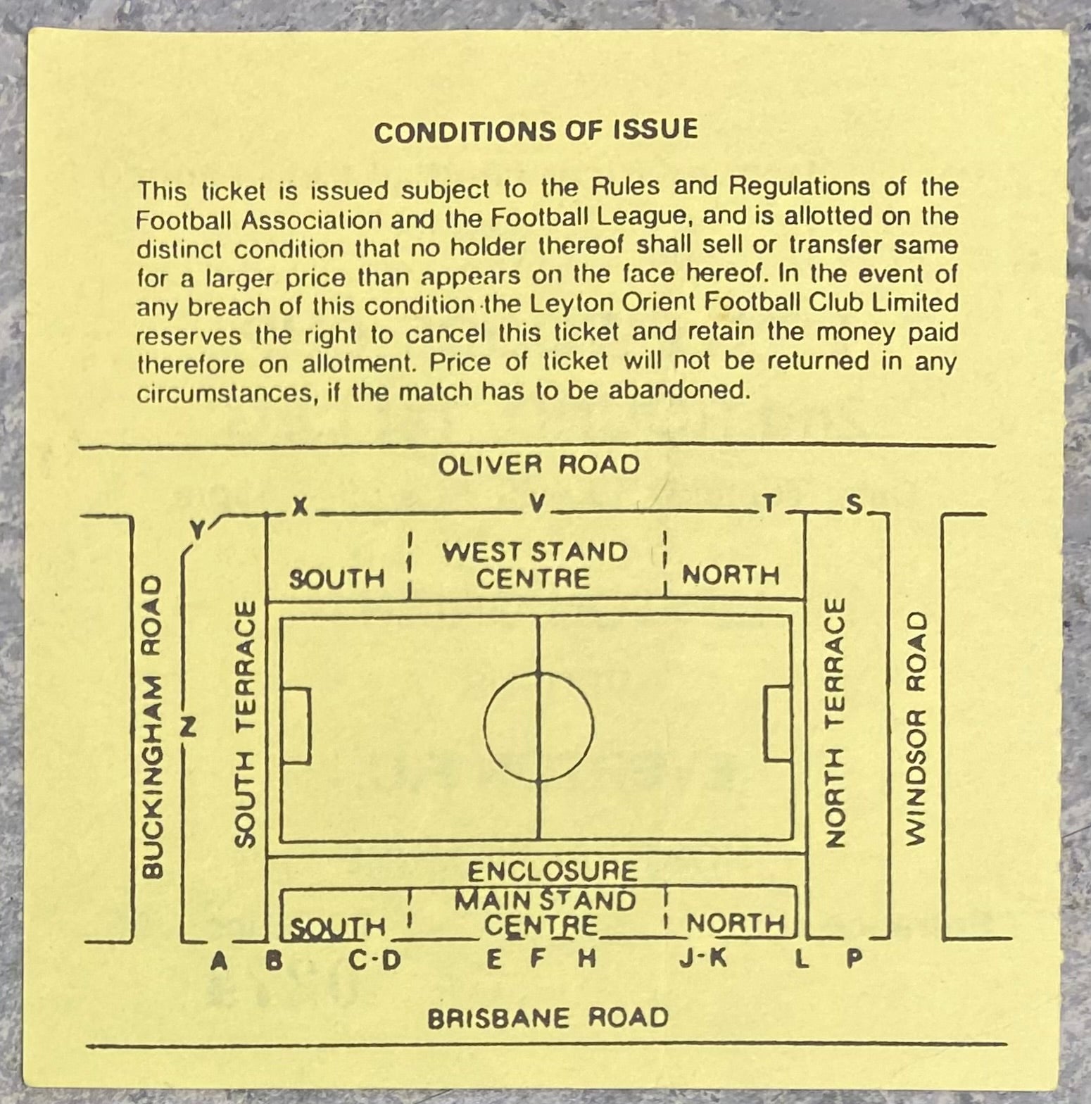 1989/90 ORIGINAL LITTLEWOODS CUP 2ND ROUND 1ST LEG TICKET LEYTON ORIENT V EVERTON
