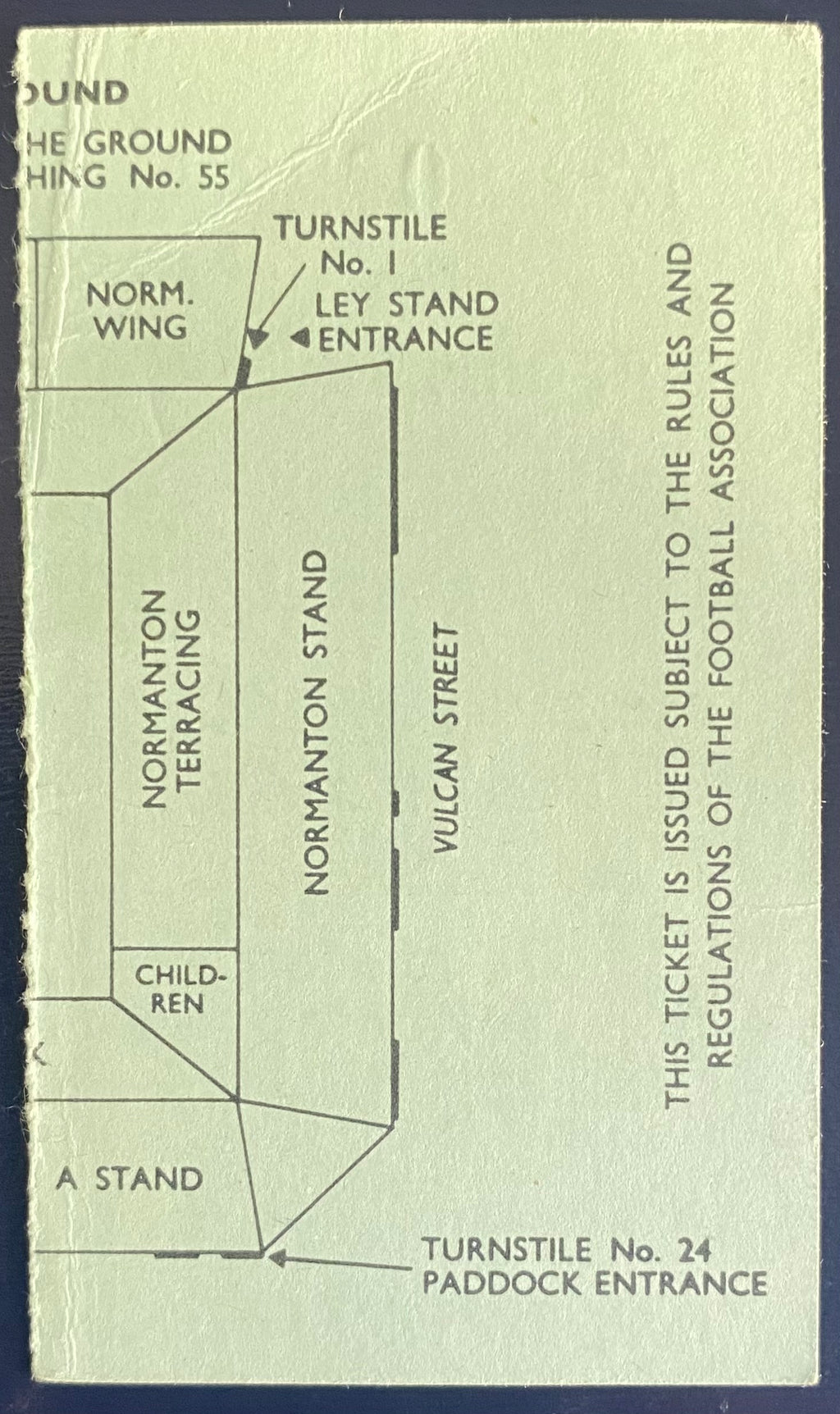 1971/72 ORIGINAL FA CUP 5TH ROUND TICKET DERBY COUNTY V ARSENAL