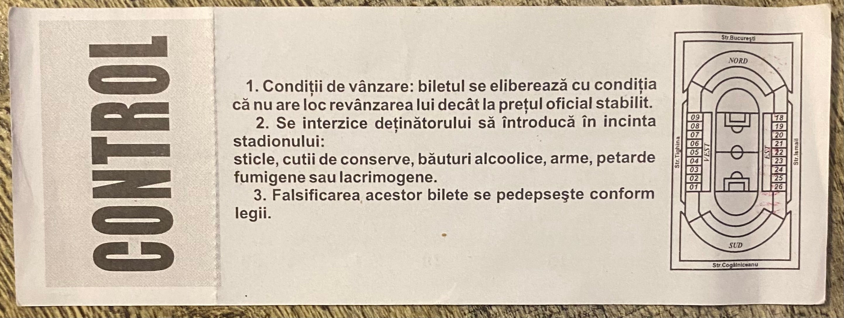 1999/2000 ORIGINAL UEFA CUP 1ST ROUND 2ND LEG TICKET ZIMBRU V TOTTENHAM HOTSPUR