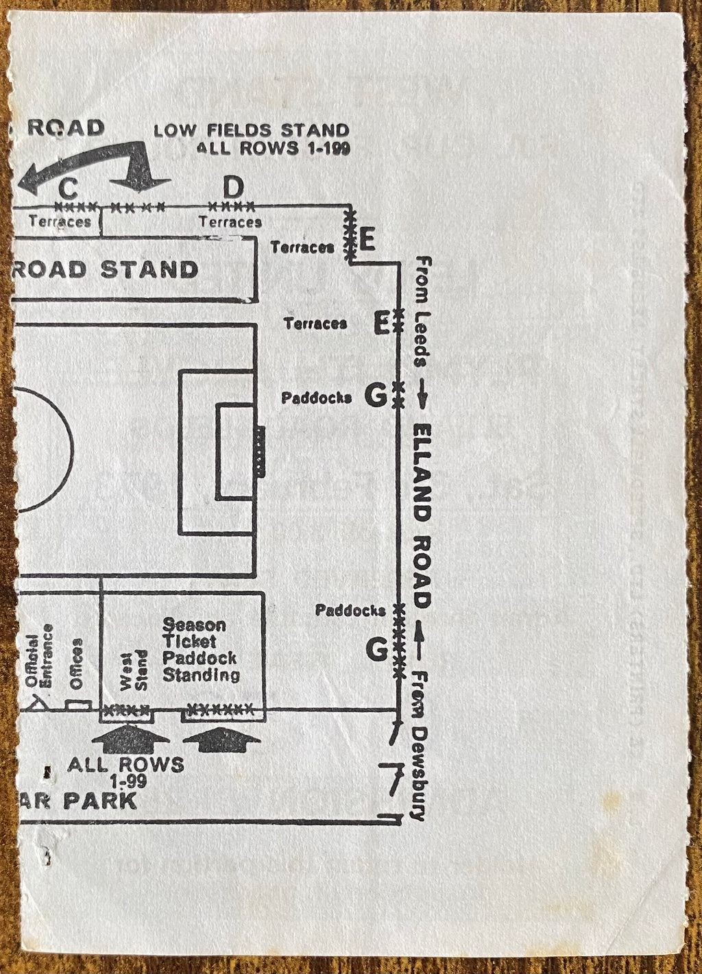 1972/73 ORIGINAL FA CUP 4TH ROUND TICKET LEEDS UNITED V PLYMOUTH ARGYLE