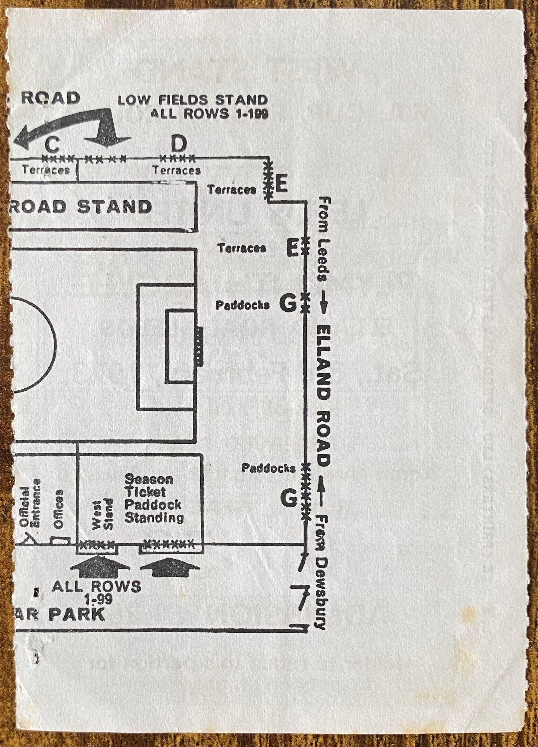 1972/73 ORIGINAL FA CUP 4TH ROUND TICKET LEEDS UNITED V PLYMOUTH ARGYLE