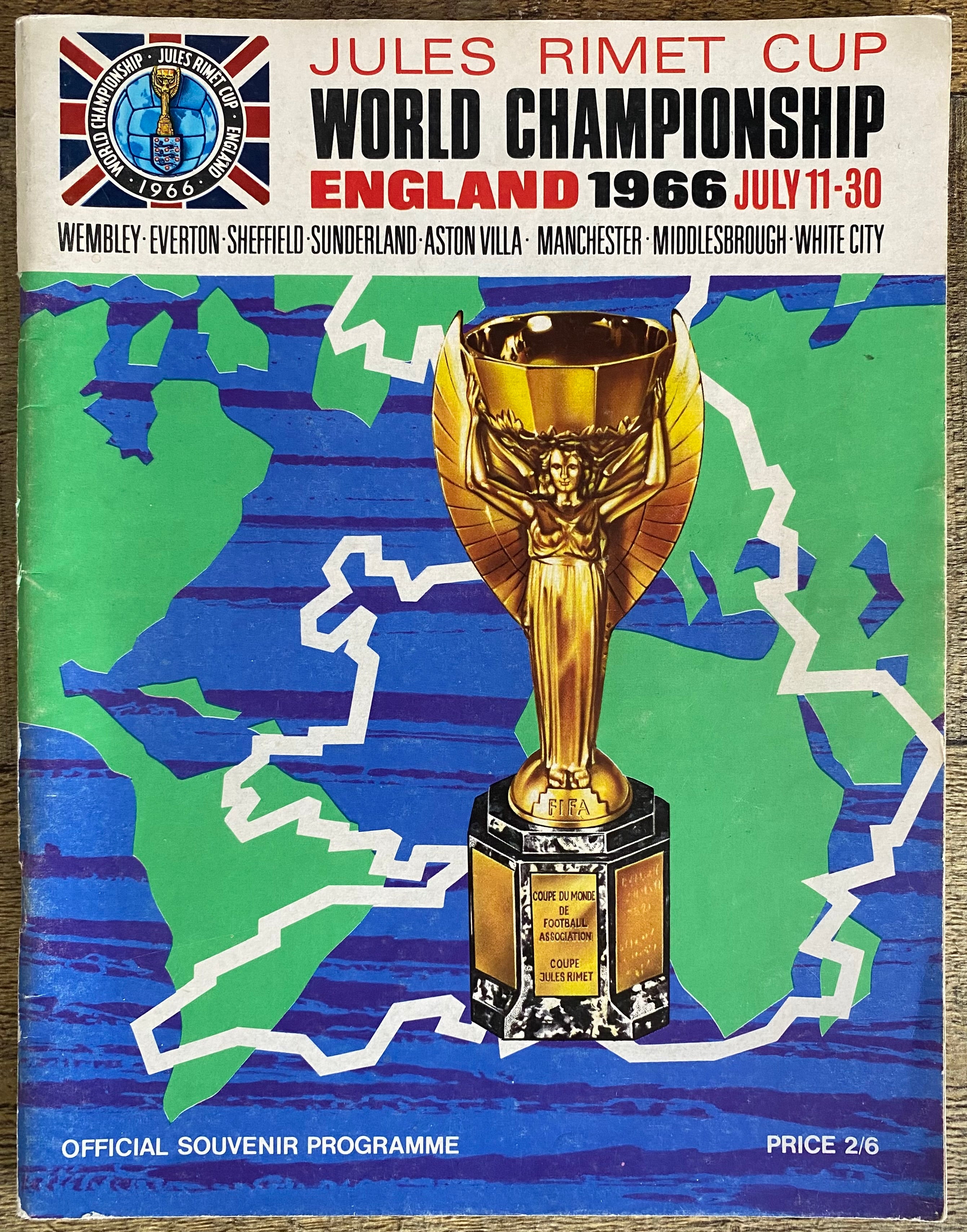 1966 WORLD CUP ORIGINAL OFFICIAL TOURNAMENT PROGRAMME