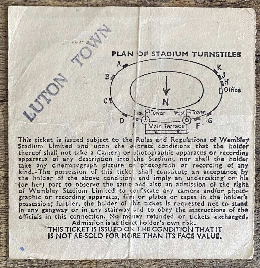 1979 ORIGINAL FA CUP FINAL TICKET ARSENAL V MANCHESTER UNITED