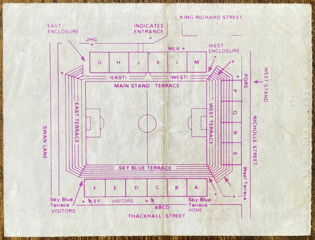 1987/88 ORIGINAL DIVISION 1 TICKET COVENTRY CITY V NEWCASTLE UNITED