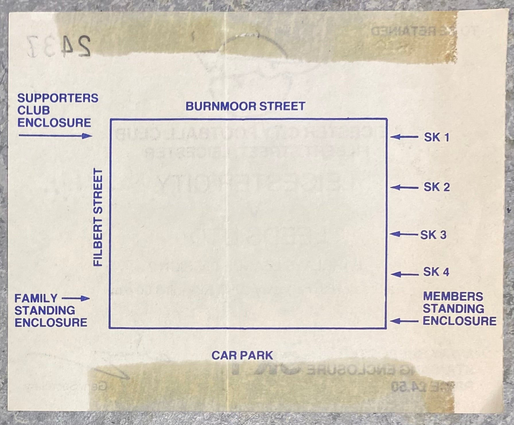 1988/89 ORIGINAL DIVISION TWO TICKET LEICESTER CITY  V LEEDS UNITED