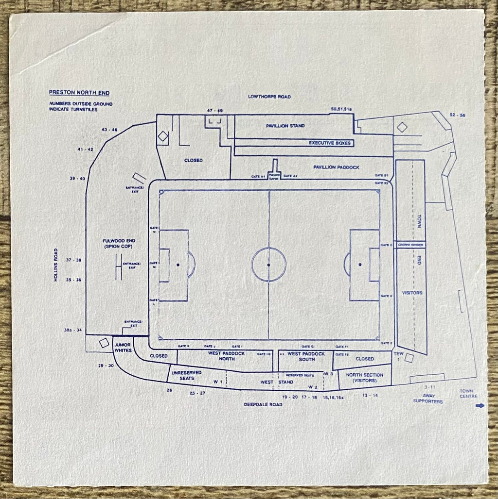 1992/93 ORIGINAL DIVISION 2 TICKET PRESTON NORTH END V HARTLEPOOL UNITED