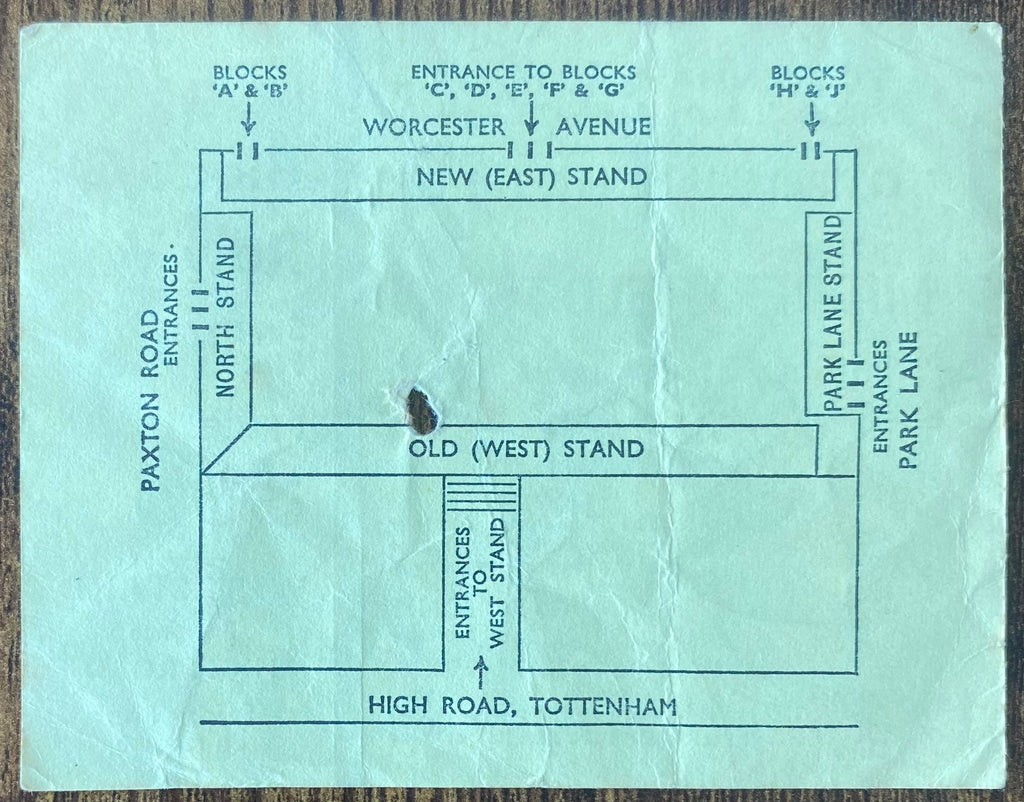 1971/72 ORIGINAL DIVISION ONE TICKET TOTTENHAM HOTSPUR V HUDDERSFIELD TOWN