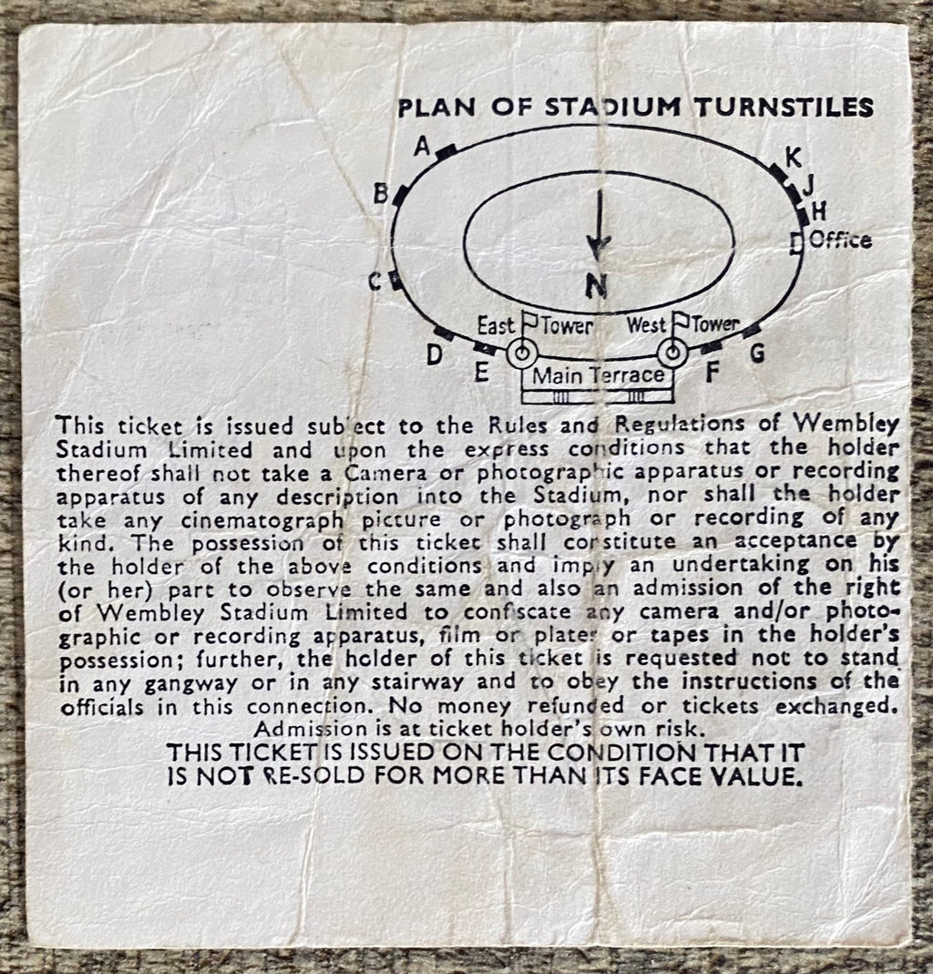 1977 ORIGINAL FA CUP FINAL TICKET LIVERPOOL V MANCHESTER UNITED
