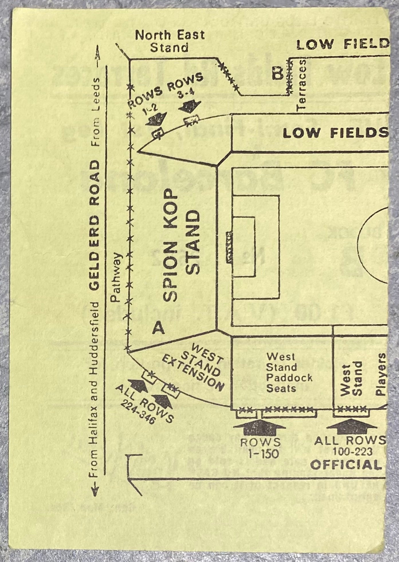 1974/75 ORIGINAL EUROPEAN CUP SEMI FINAL 1ST LEG TICKET LEEDS UNITED V BARCELONA