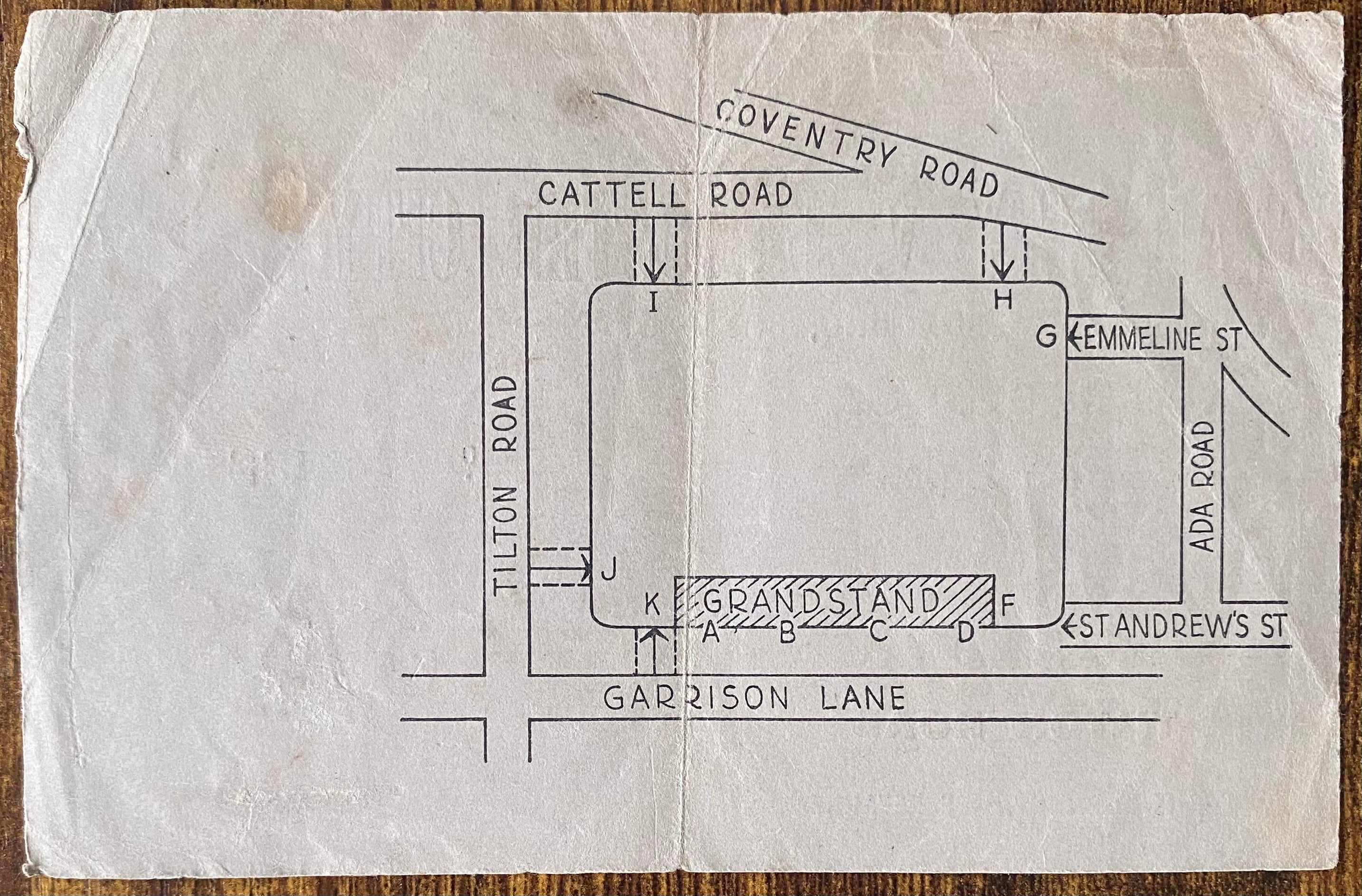 1960/61 ORIGINAL FA CUP 5TH ROUND TICKET BIRMINGHAM CITY V LEICESTER CITY