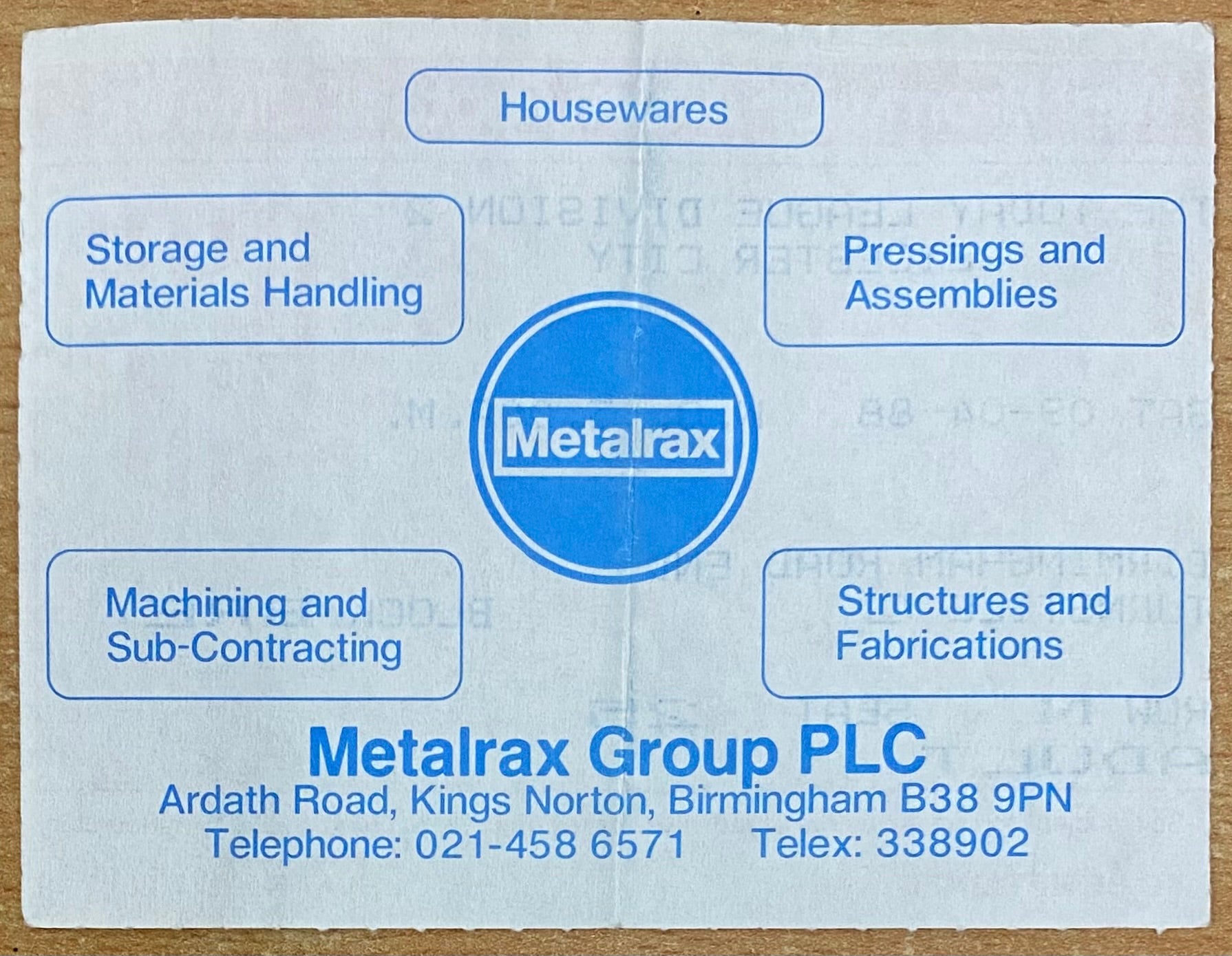 1987/88 ORIGINAL DIVISION 2 TICKET WEST BROMWICH ALBION V LEICESTER CITY