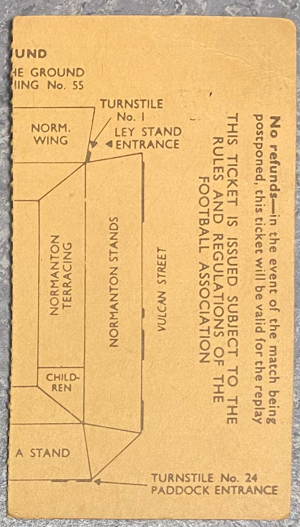 1972/73 ORIGINAL EUROPEAN CUP 2ND ROUND 1ST LEG TICKET DERBY COUNTY V BENFICA