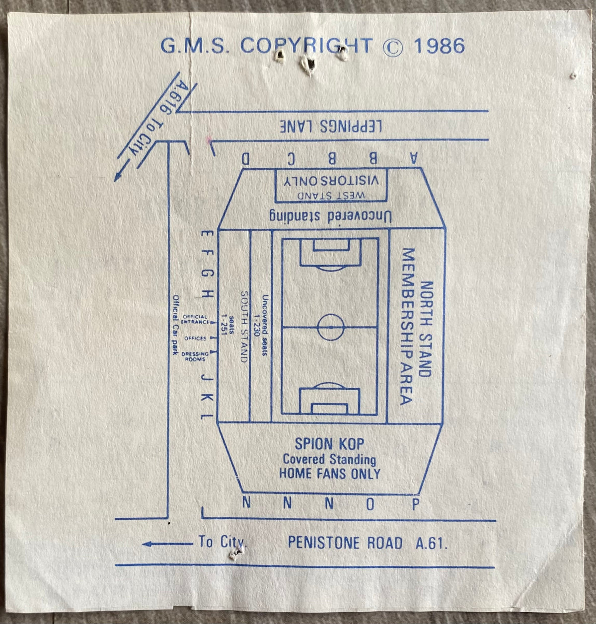 1987/88 ORIGINAL DIVISION 1 TICKET SHEFFIELD WEDNESDAY V CHARLTON ATHLETIC