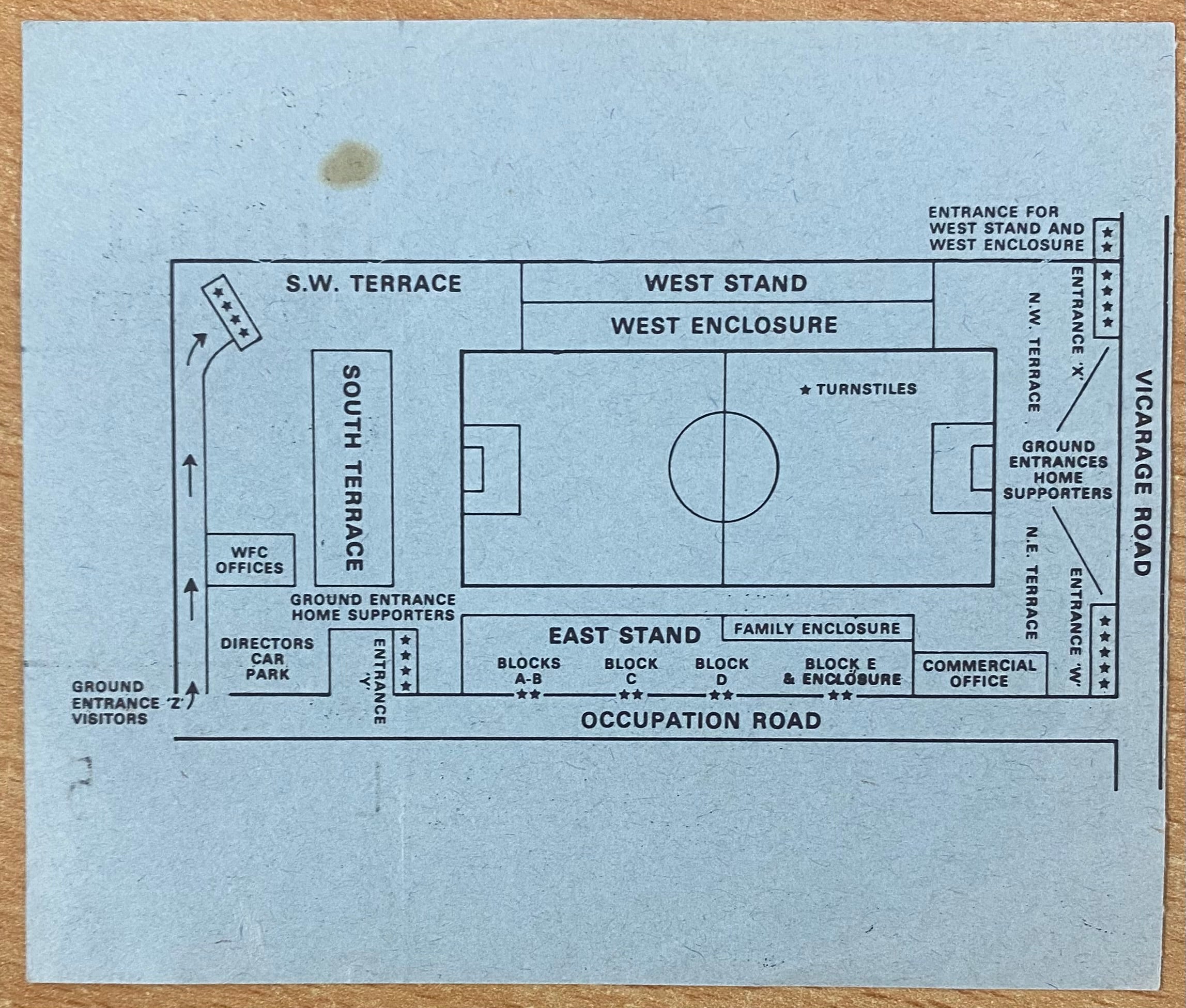 1980/81 ORIGINAL DIVISION TWO TICKET WATFORD V BRISTOL CITY