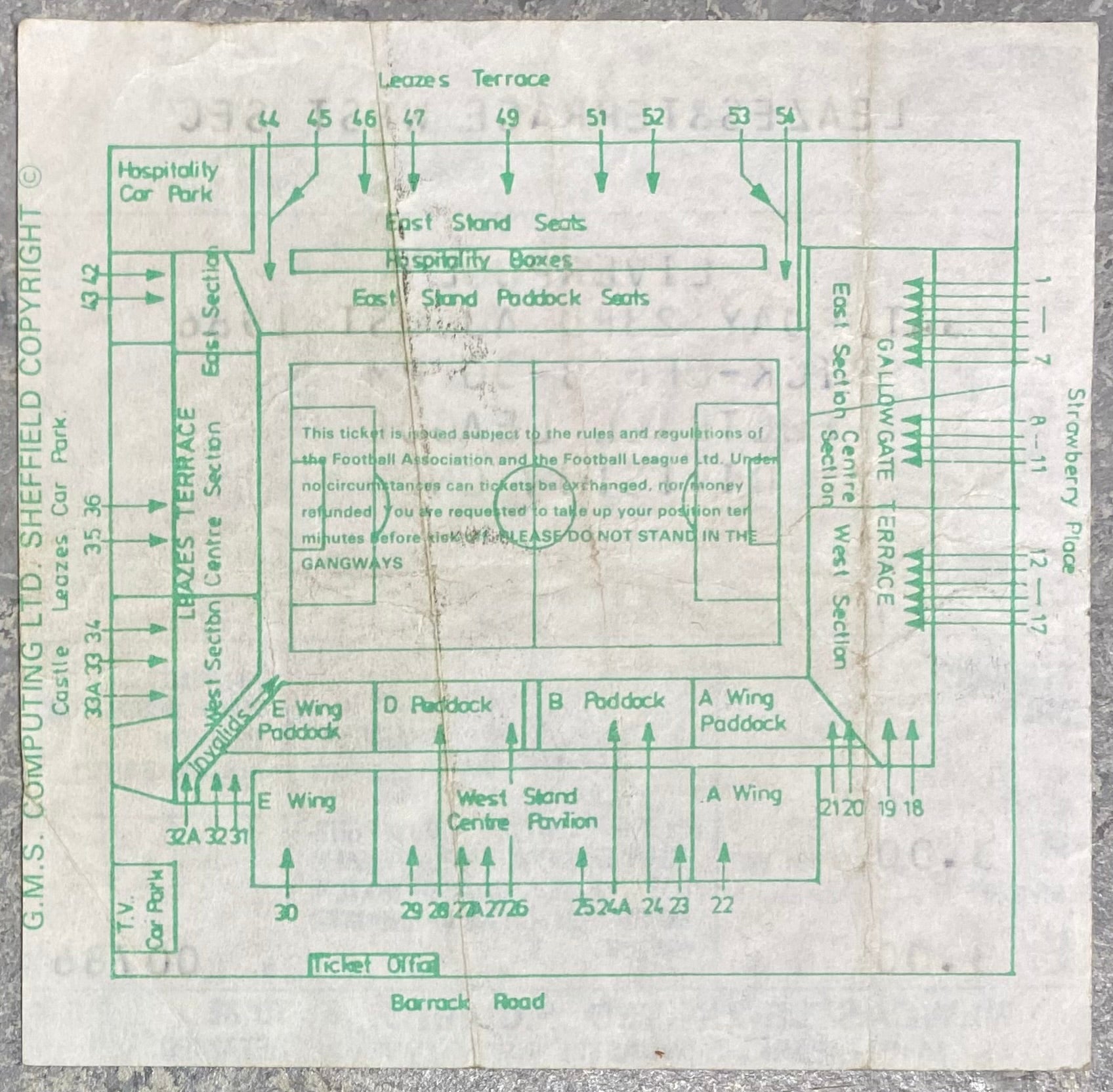 1986/87 ORIGINAL DIVISION ONE TICKET NEWCASTLE UNITED V LIVERPOOL