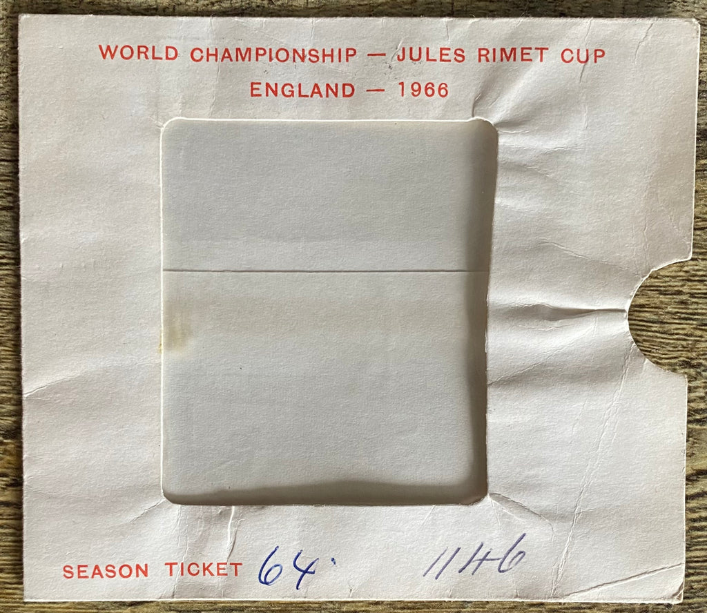 1966 WORLD CUP ORIGINAL OFFICIAL SEASON TICKET HOLDER WALLET