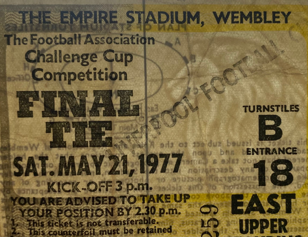 1977 ORIGINAL FA CUP FINAL TICKET LIVERPOOL V MANCHESTER UNITED