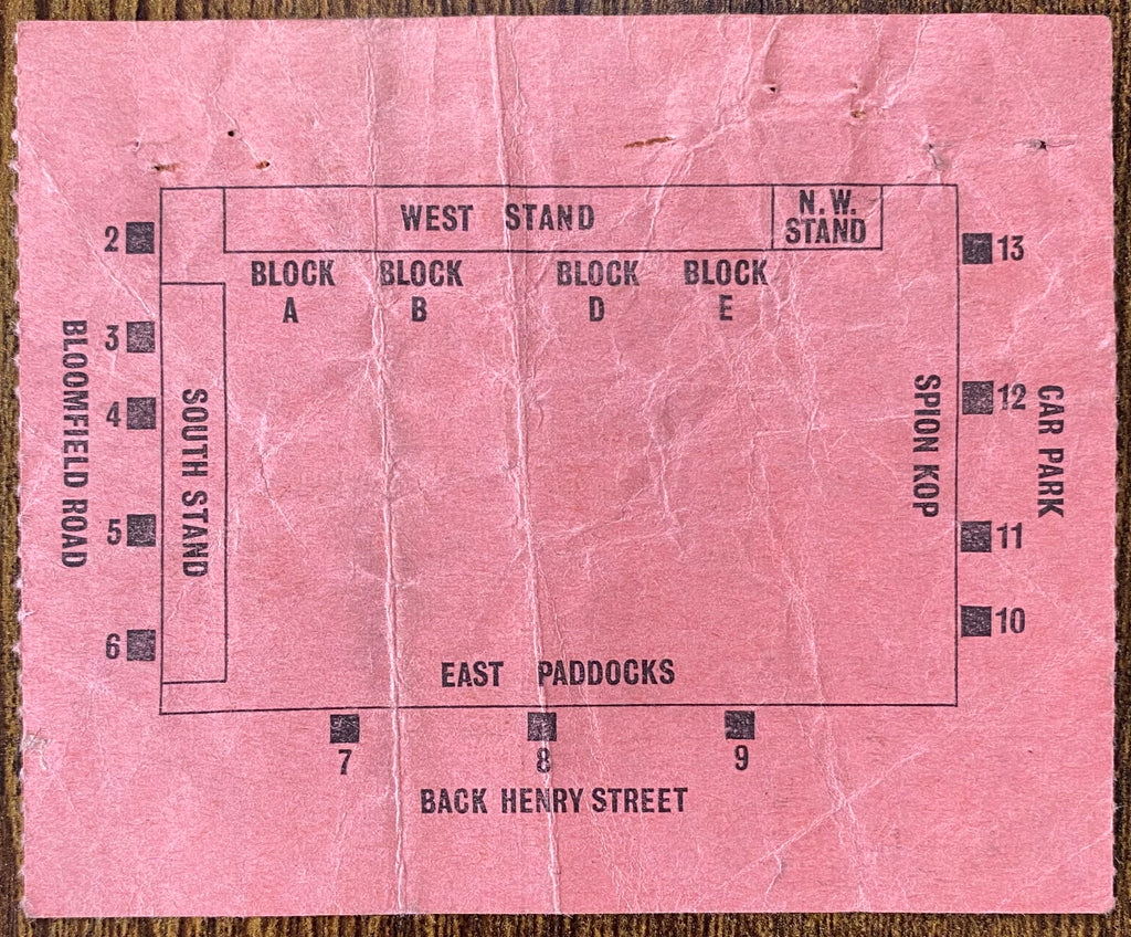 1968/69 ORIGINAL DIVISION 2 TICKET BLACKPOOL V DERBY COUNTY