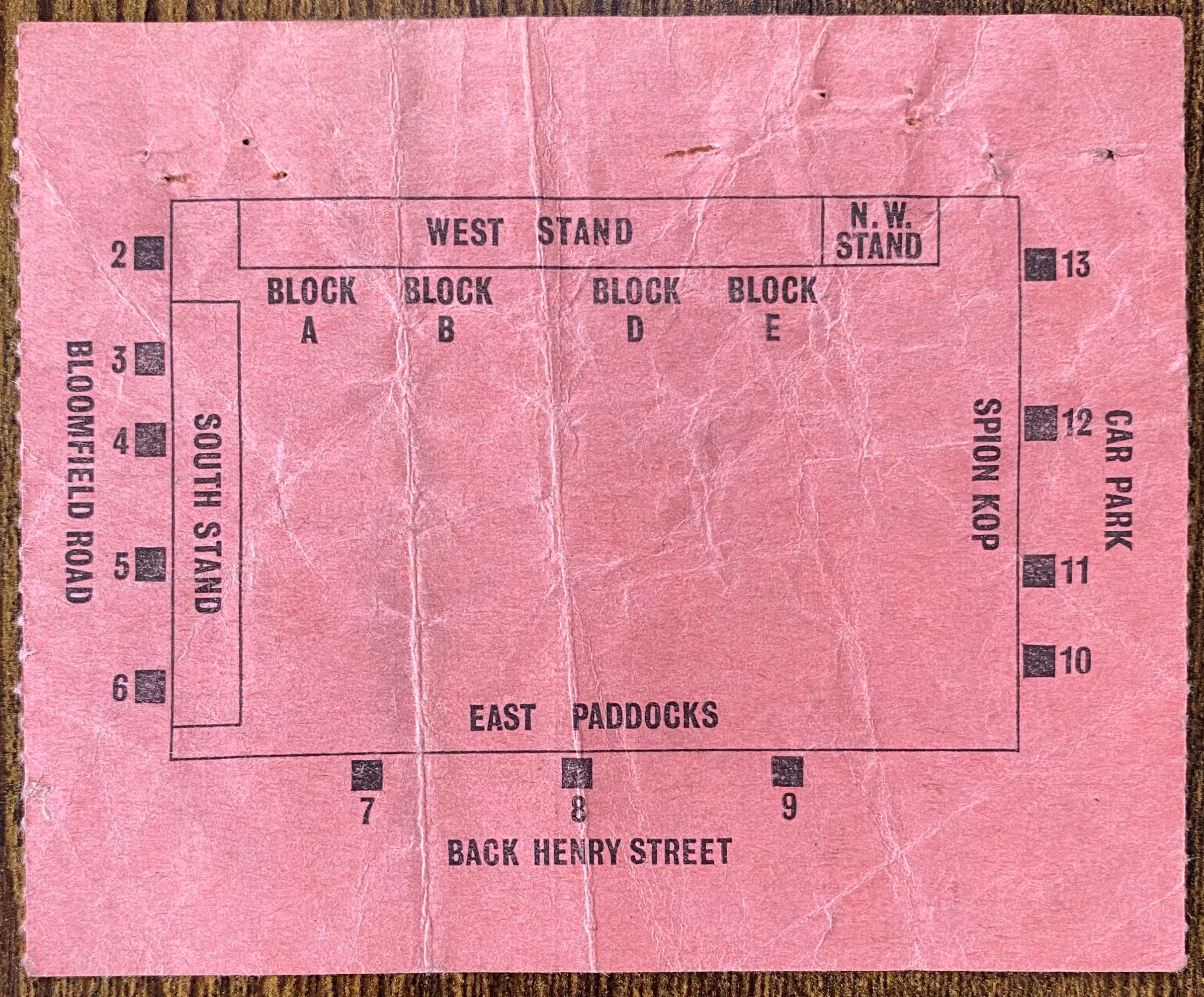 1968/69 ORIGINAL DIVISION 2 TICKET BLACKPOOL V DERBY COUNTY