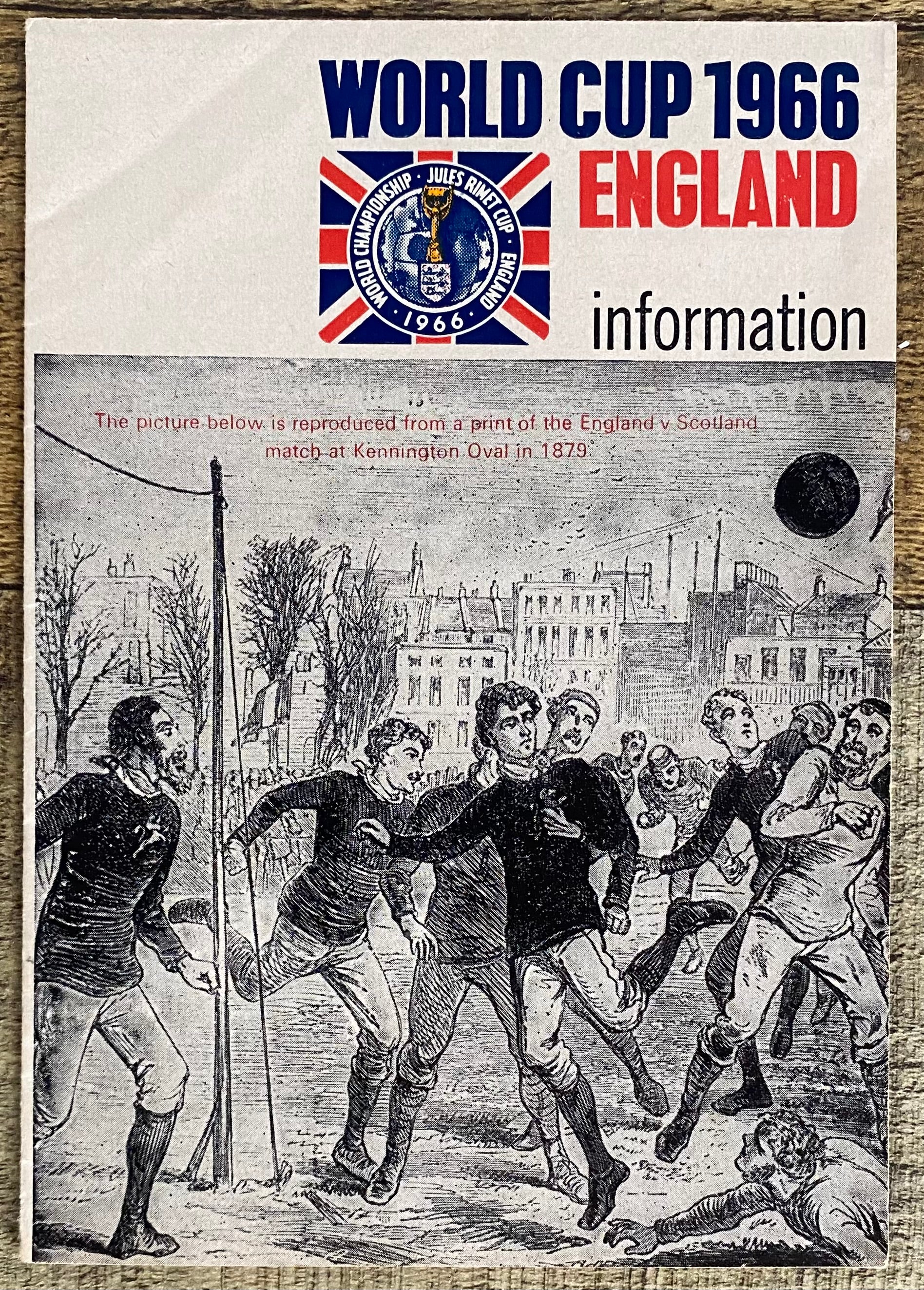 1966 WORLD CUP ORIGINAL OFFICIAL TICKET INFORMATION FOLD OUT BOOKLET