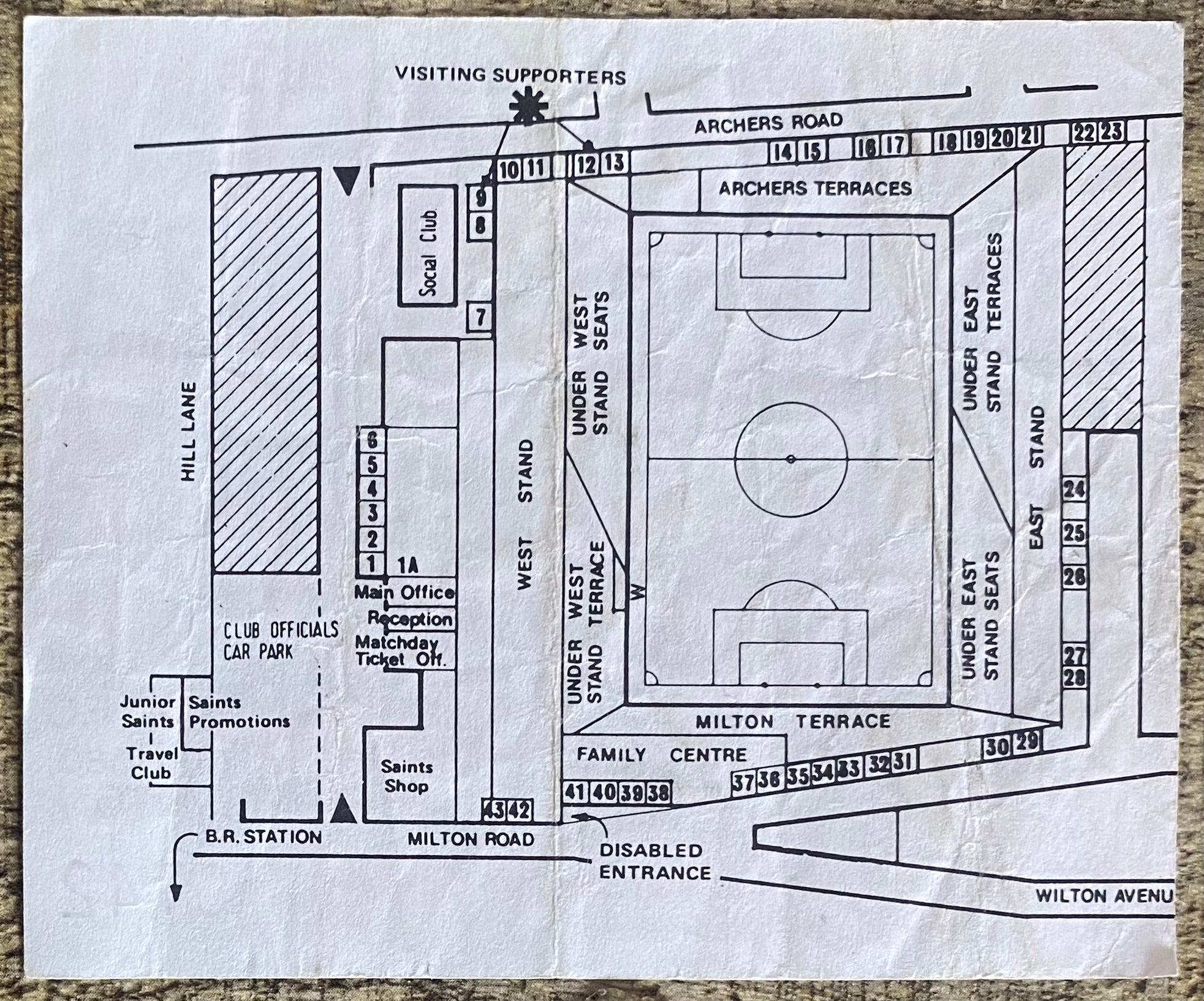 1992/93 ORIGINAL PREMIER LEAGUE TICKET SOUTHAMPTON V ARSENAL