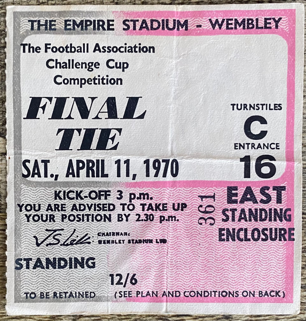 1970 ORIGINAL FA CUP FINAL TICKET CHELSEA V LEEDS UNITED