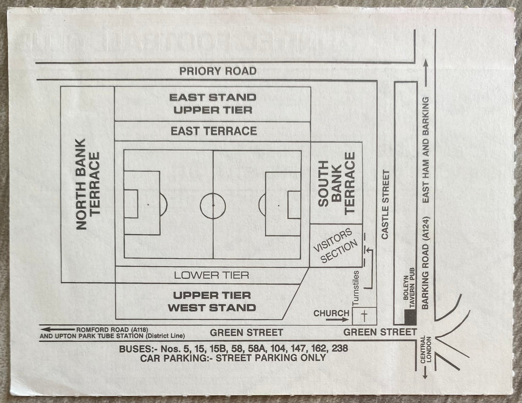 1991/92 ORIGINAL DIVISION 2 TICKET CHARLTON ATHLETIC V NEWCASTLE UNITED